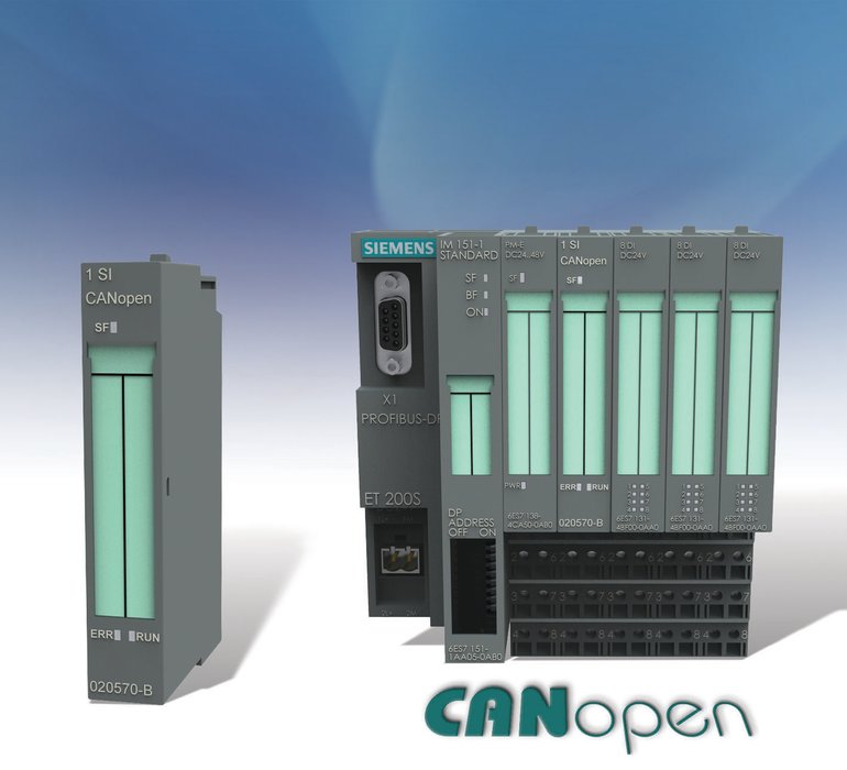 Módulo CANopen para ET200S conecta sistemas de controle e automação Siemens com CANopen